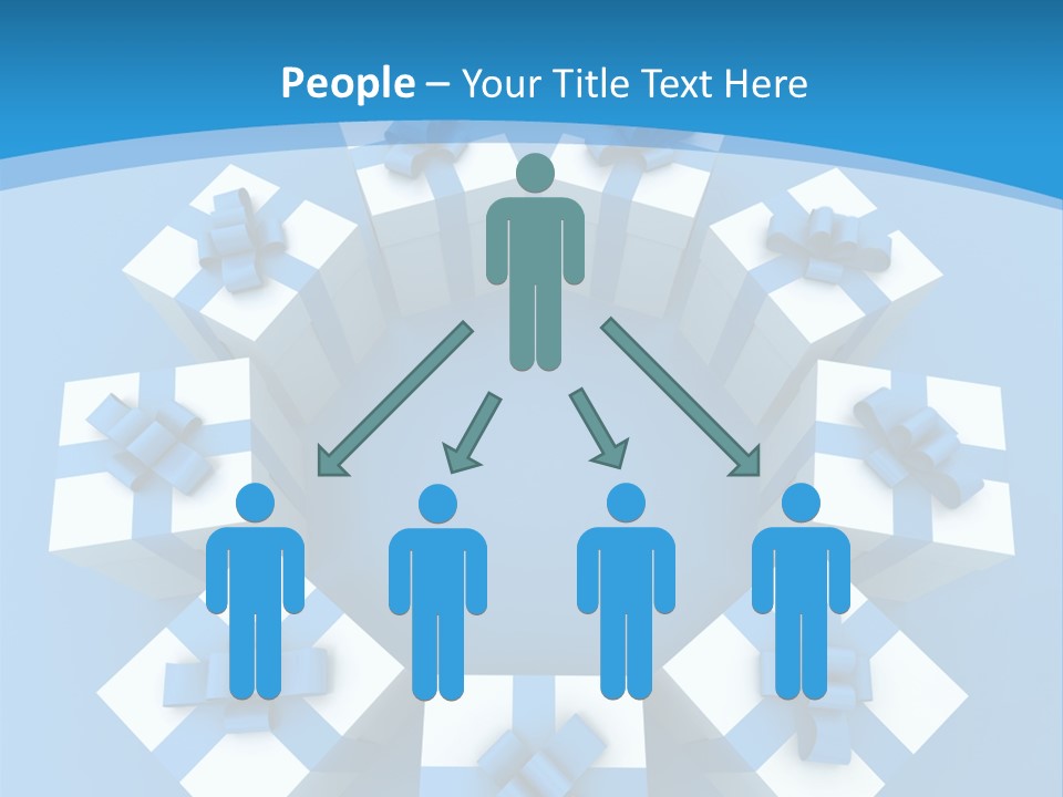 Ribbon Parcel Greetings PowerPoint Template