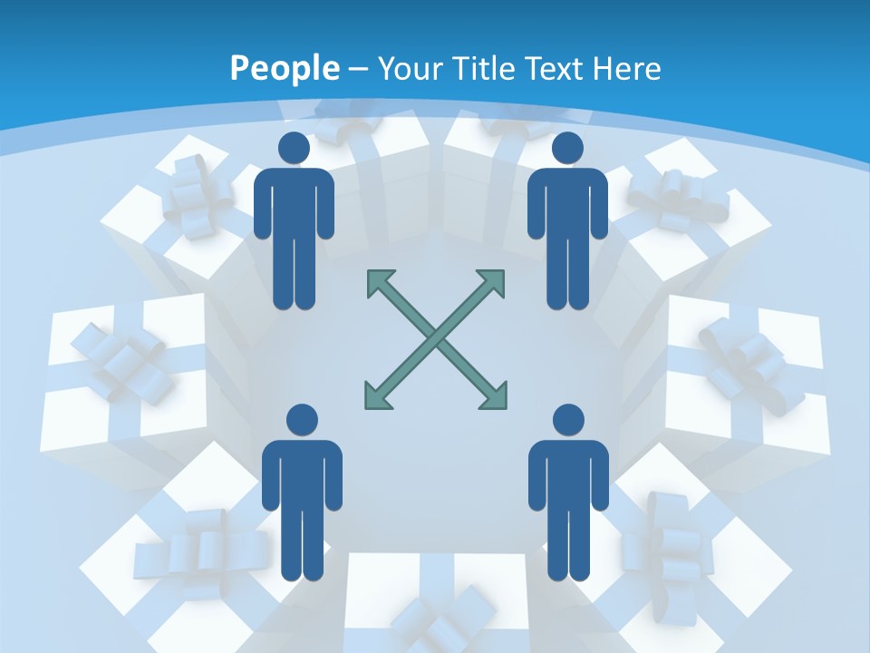 Ribbon Parcel Greetings PowerPoint Template