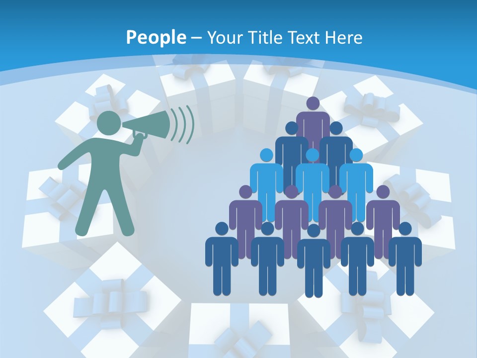 Ribbon Parcel Greetings PowerPoint Template