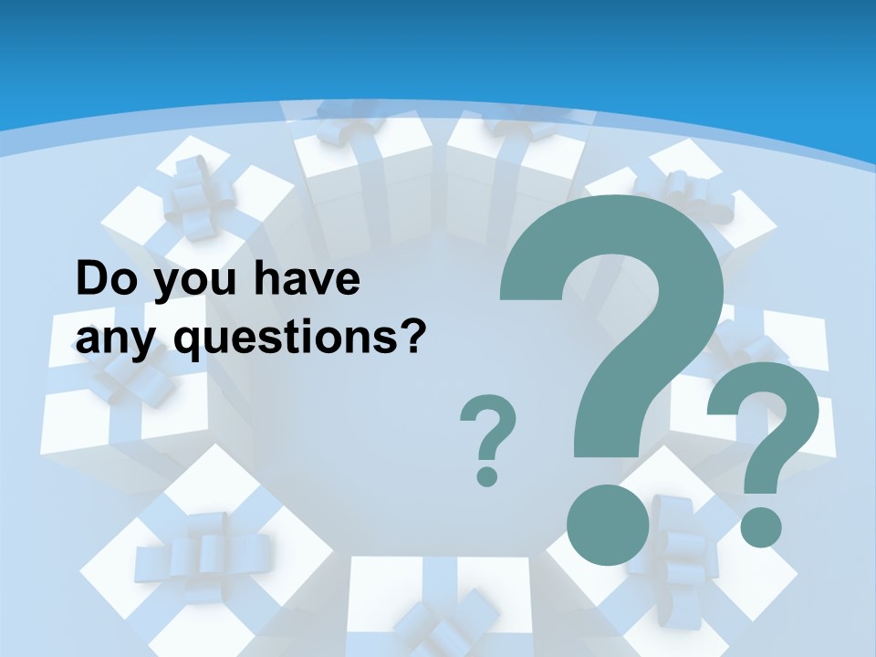 Ribbon Parcel Greetings PowerPoint Template