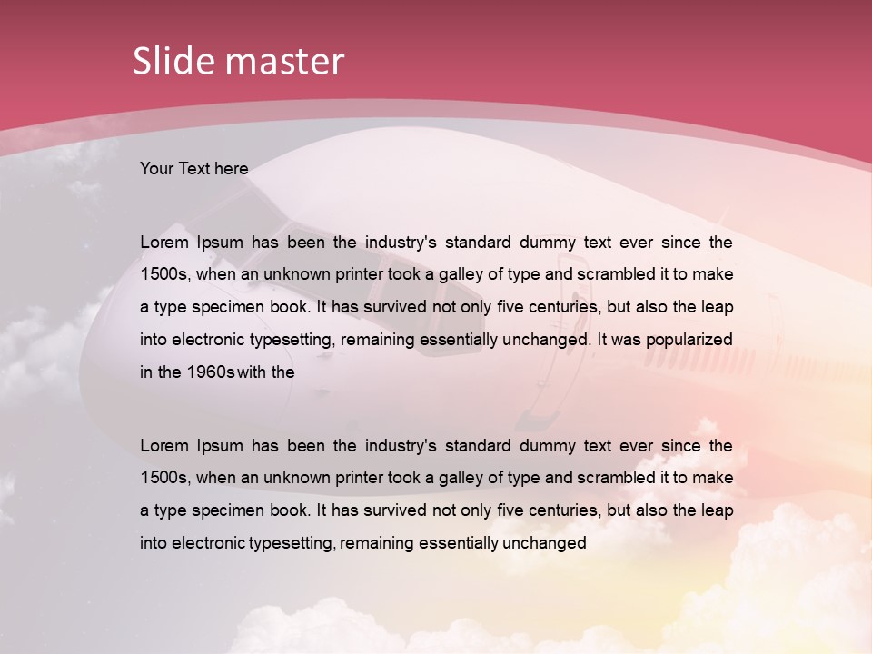 Jet England Charter PowerPoint Template