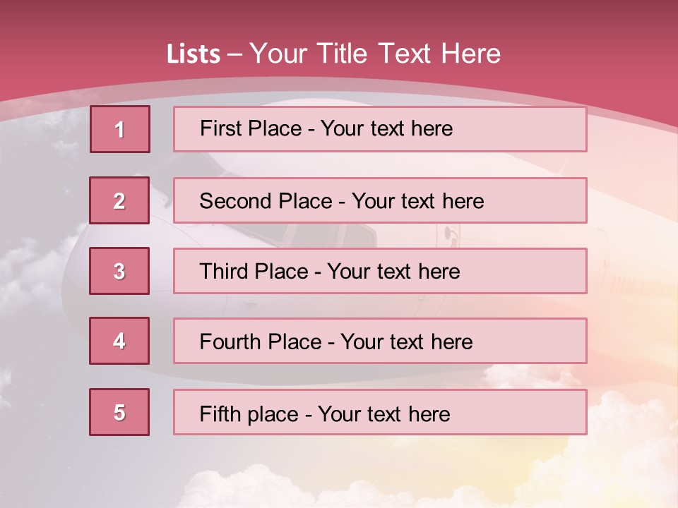 Jet England Charter PowerPoint Template