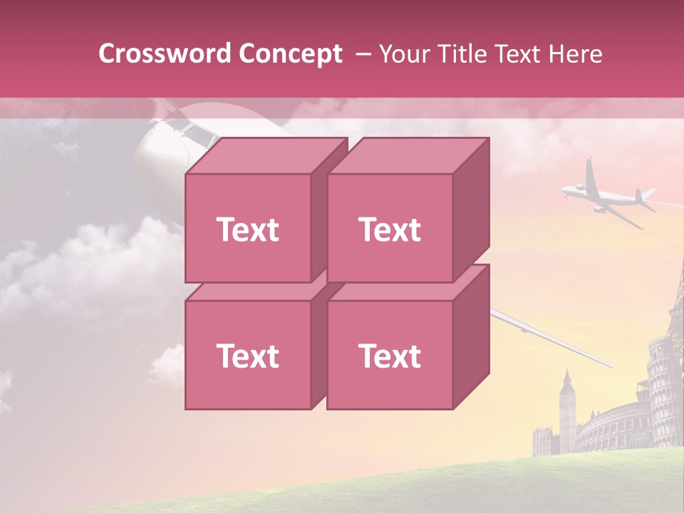Aircraft Land Night PowerPoint Template
