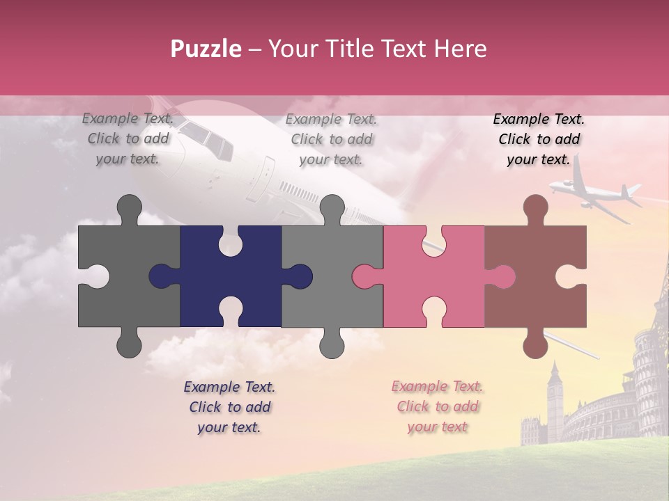 Aircraft Land Night PowerPoint Template