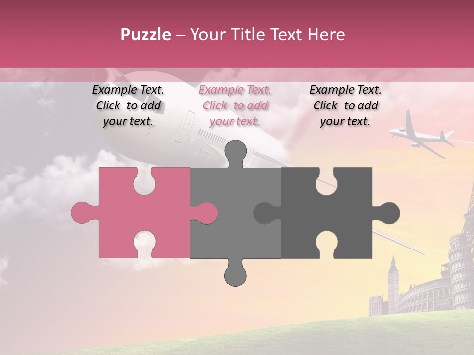 Aircraft Land Night PowerPoint Template