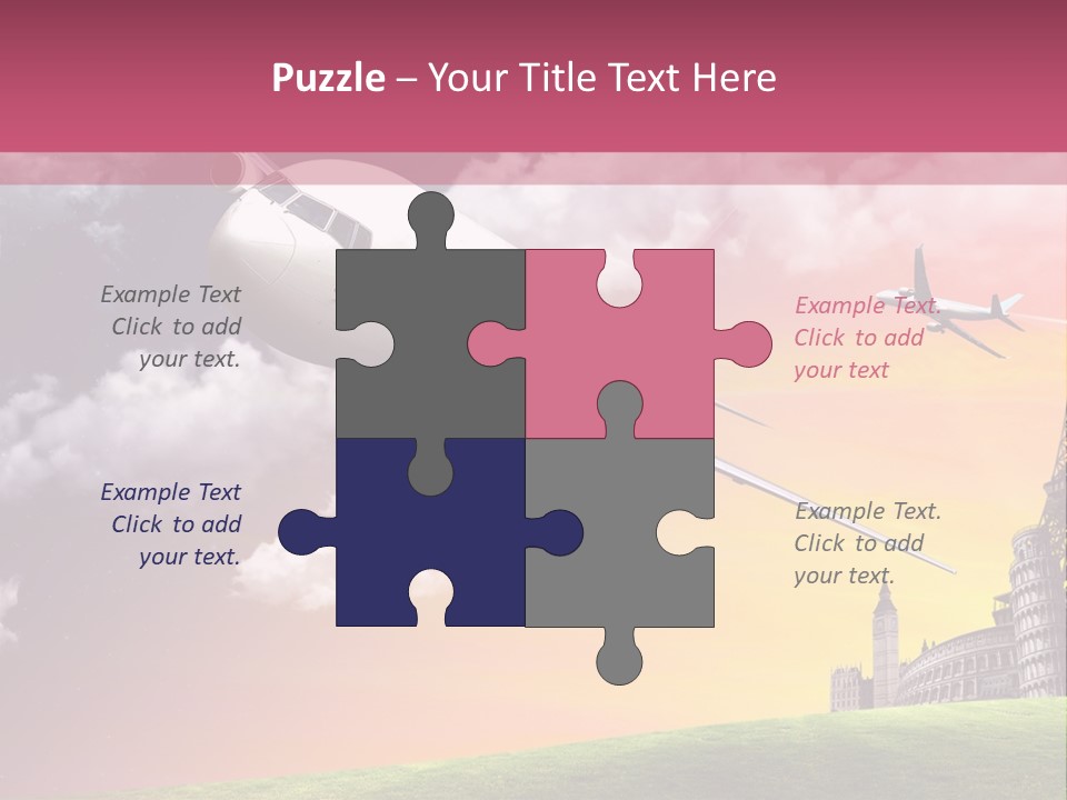 Aircraft Land Night PowerPoint Template