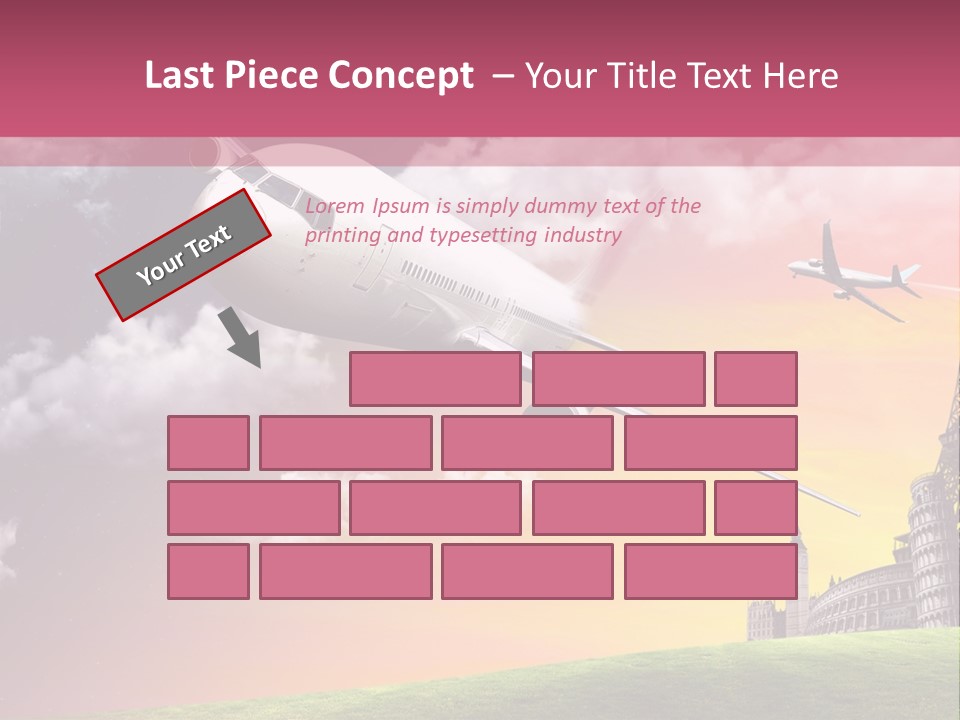 Aircraft Land Night PowerPoint Template