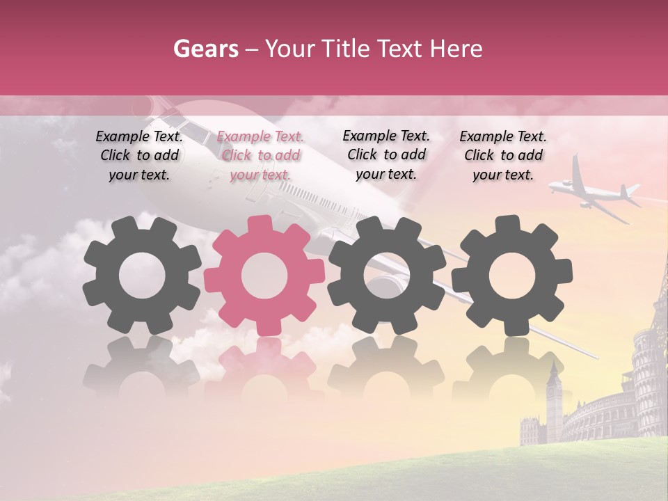 Aircraft Land Night PowerPoint Template