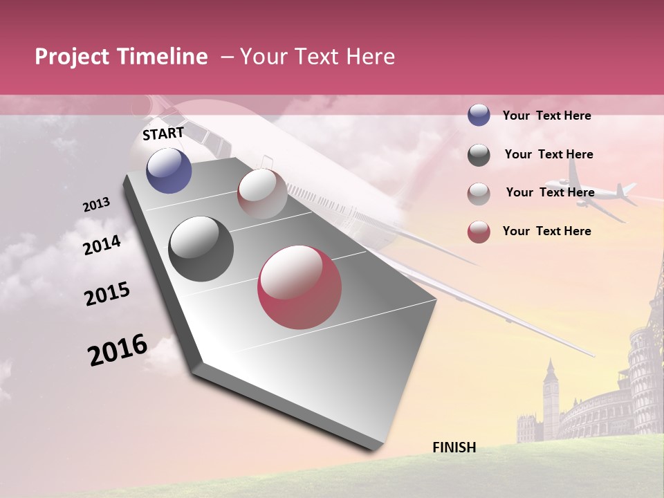 Aircraft Land Night PowerPoint Template