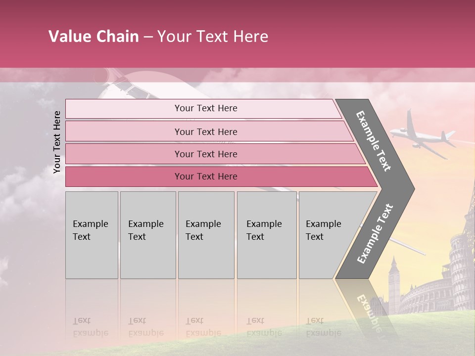 Aircraft Land Night PowerPoint Template