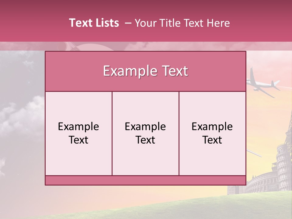 Aircraft Land Night PowerPoint Template