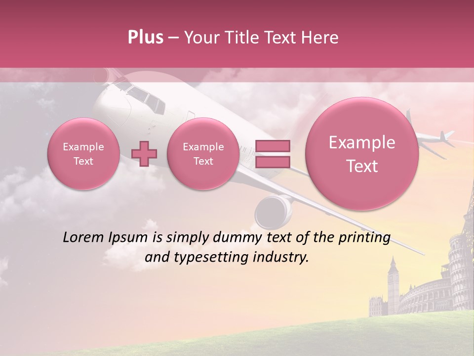 Aircraft Land Night PowerPoint Template