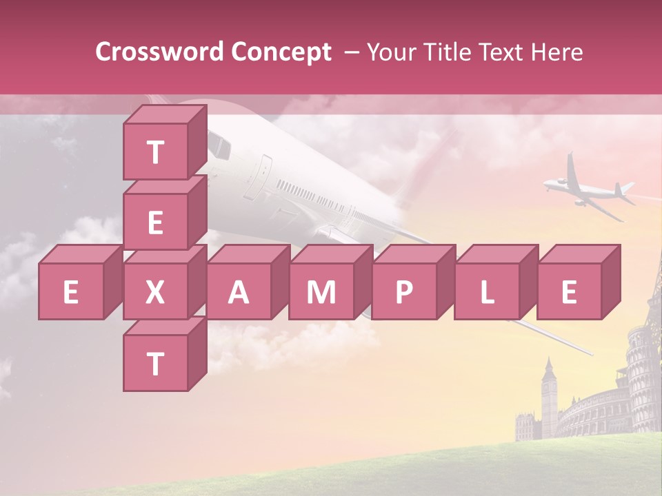 Aircraft Land Night PowerPoint Template