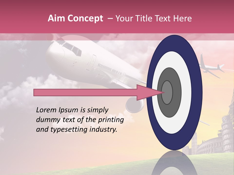 Aircraft Land Night PowerPoint Template