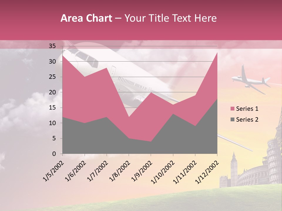 Aircraft Land Night PowerPoint Template