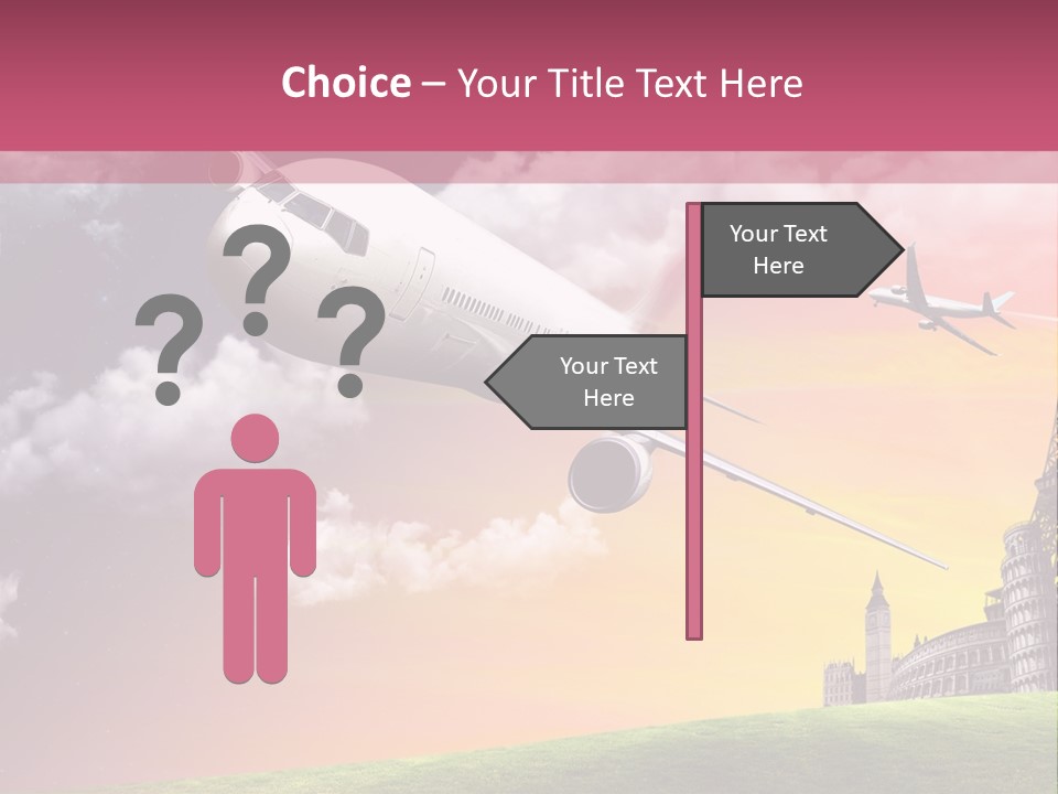 Aircraft Land Night PowerPoint Template