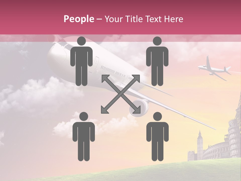 Aircraft Land Night PowerPoint Template