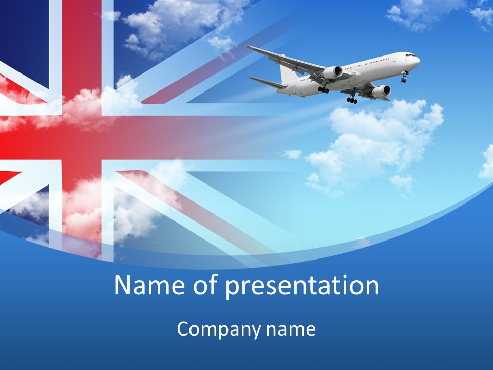 Departure Country Clouds PowerPoint Template