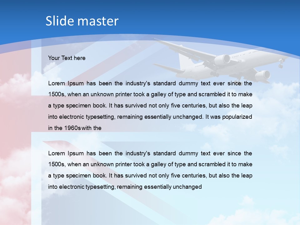 Departure Country Clouds PowerPoint Template