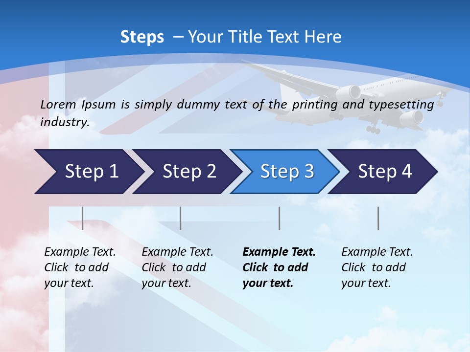 Departure Country Clouds PowerPoint Template