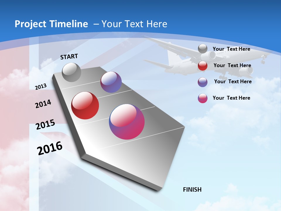 Departure Country Clouds PowerPoint Template