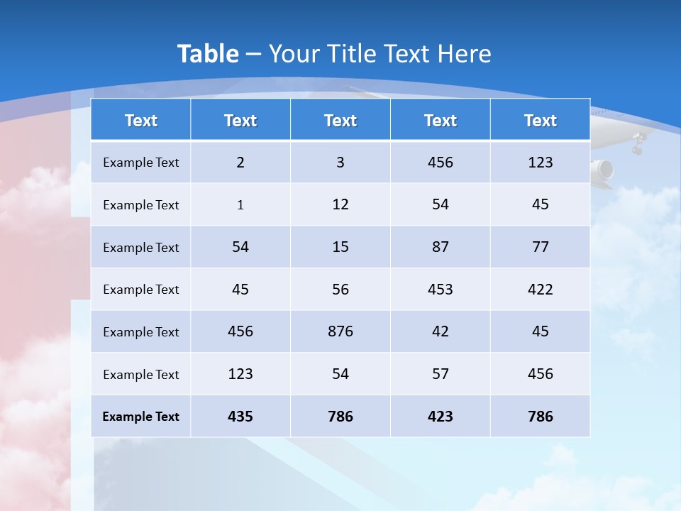 Departure Country Clouds PowerPoint Template