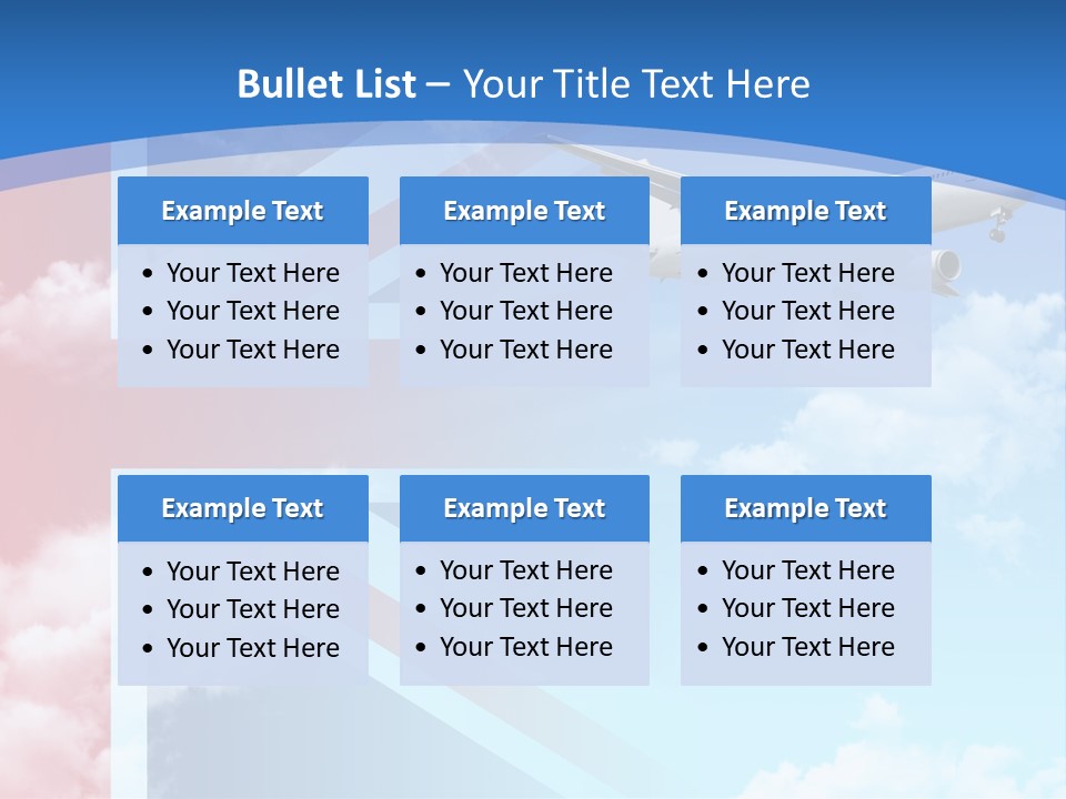 Departure Country Clouds PowerPoint Template