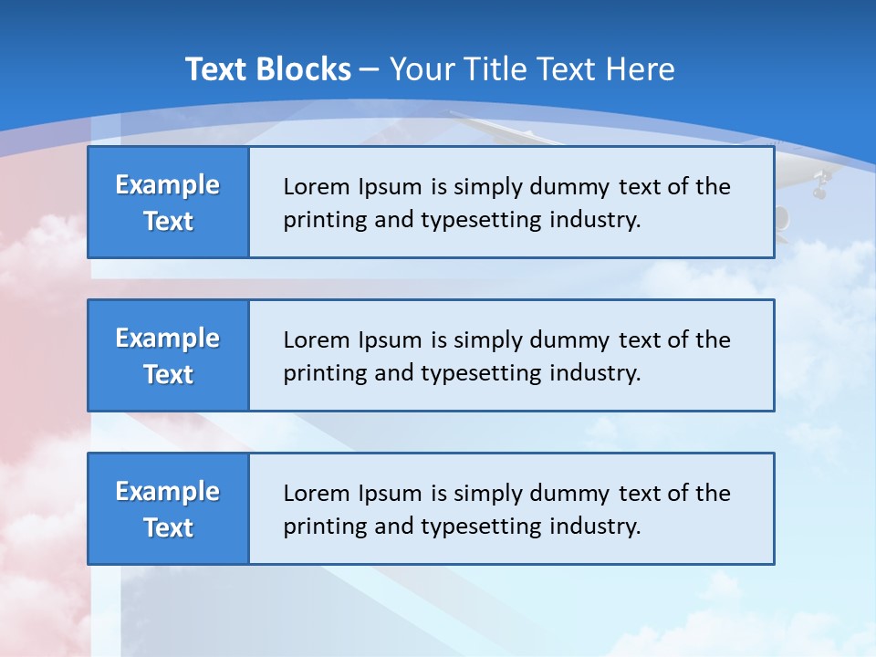 Departure Country Clouds PowerPoint Template