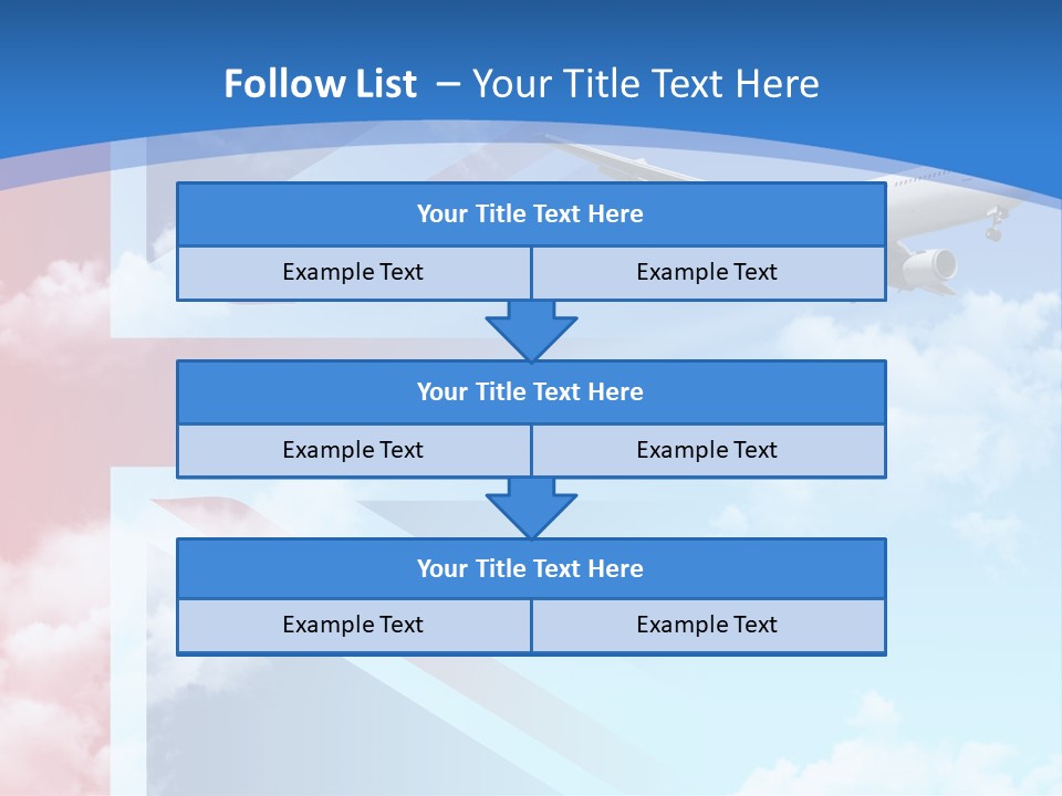 Departure Country Clouds PowerPoint Template