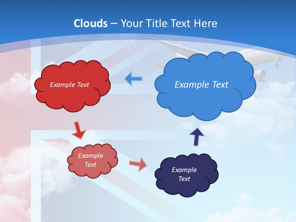 Departure Country Clouds PowerPoint Template