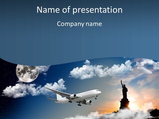 Country Airport Turism PowerPoint Template
