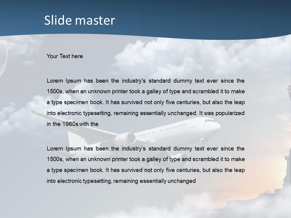 Country Airport Turism PowerPoint Template