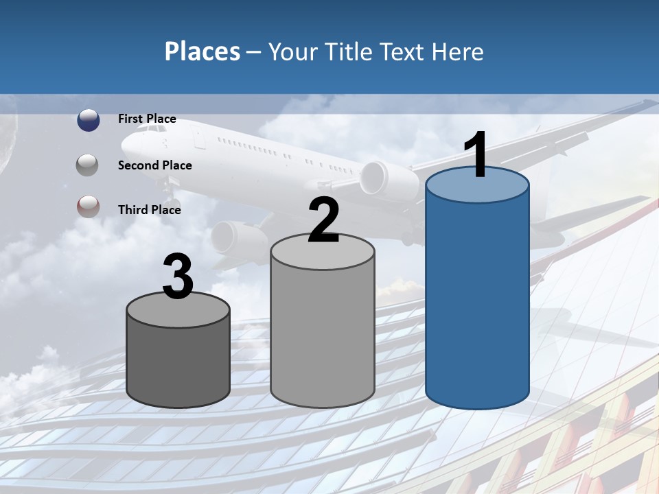 Transportation Airoplane Green PowerPoint Template