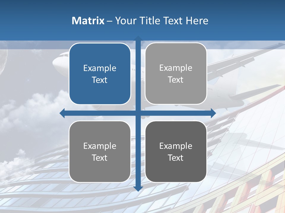 Transportation Airoplane Green PowerPoint Template