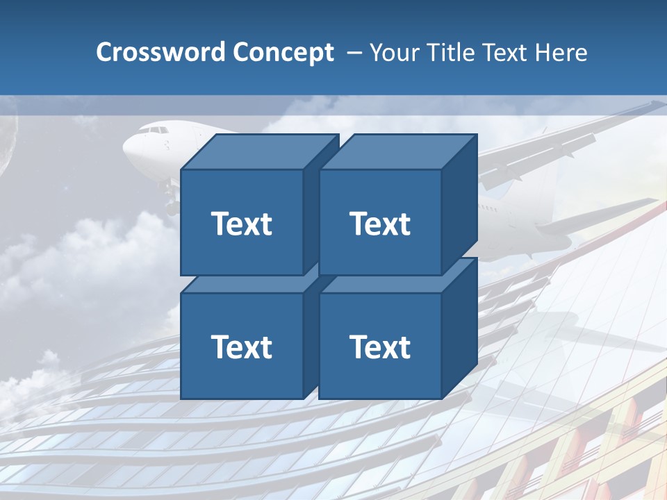 Transportation Airoplane Green PowerPoint Template