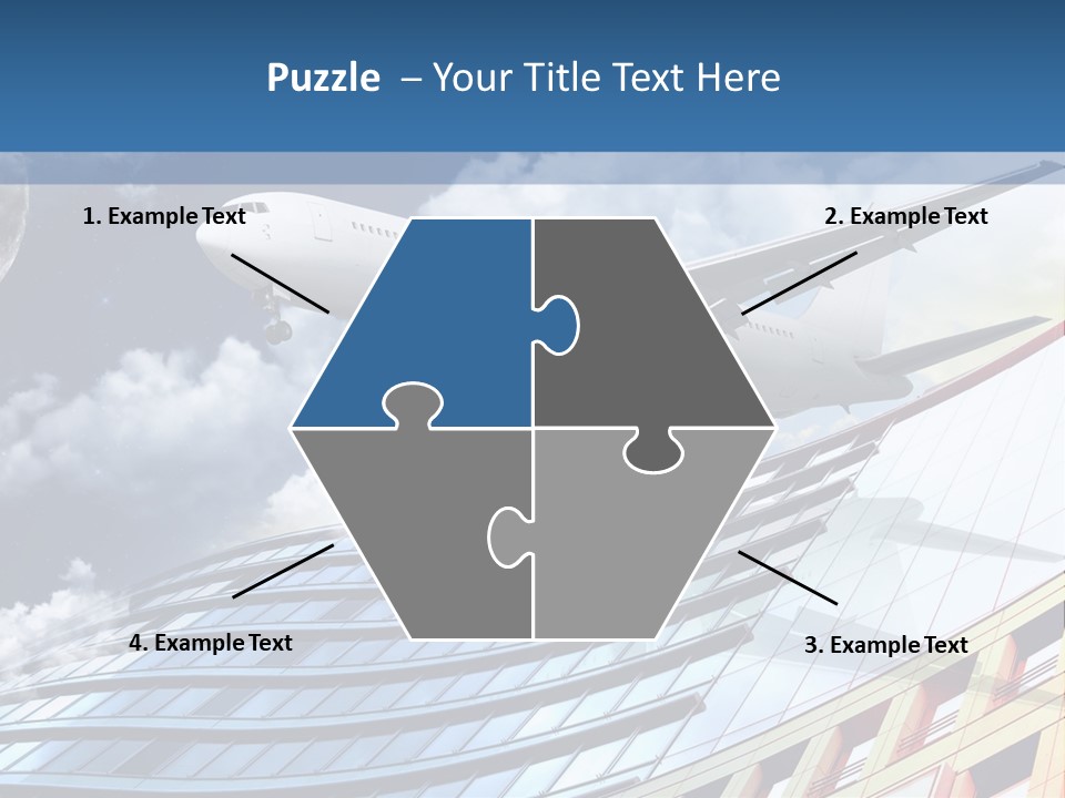 Transportation Airoplane Green PowerPoint Template