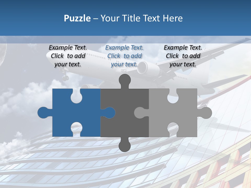 Transportation Airoplane Green PowerPoint Template
