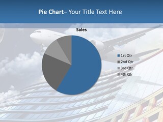 Transportation Airoplane Green PowerPoint Template