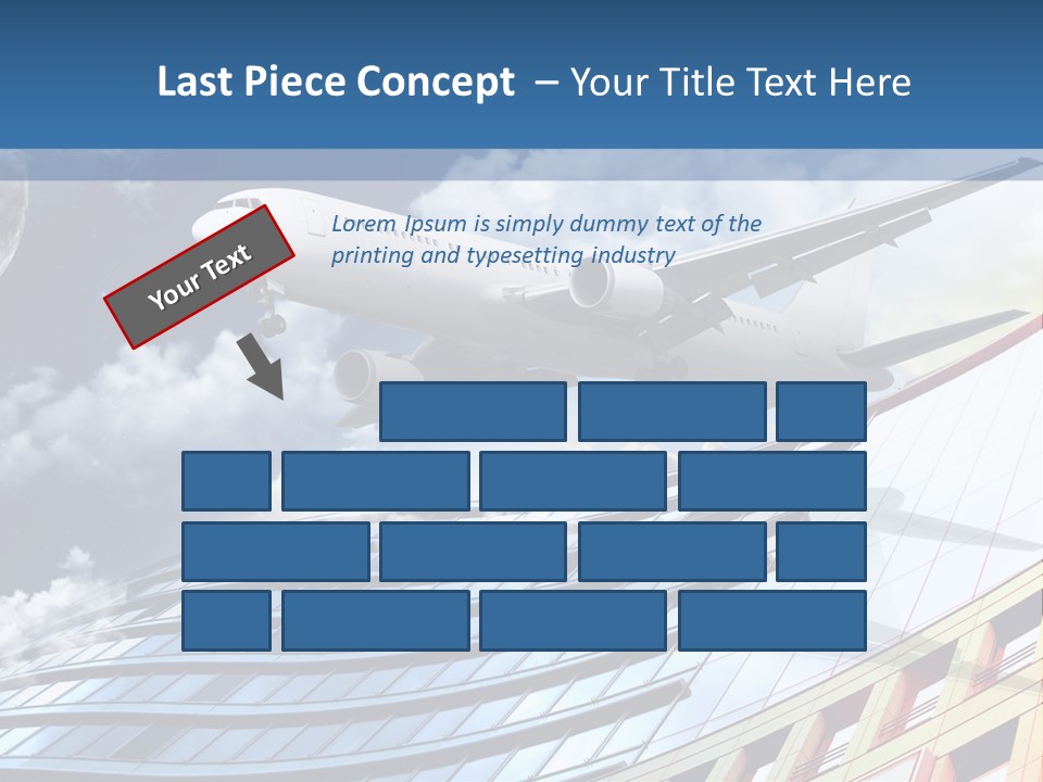 Transportation Airoplane Green PowerPoint Template