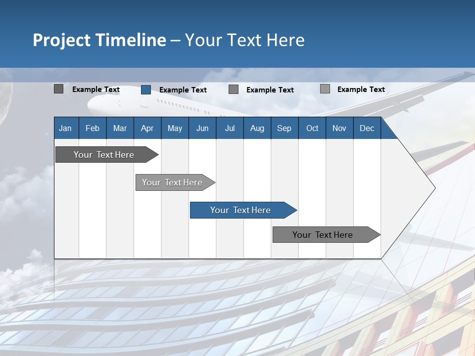 Transportation Airoplane Green PowerPoint Template