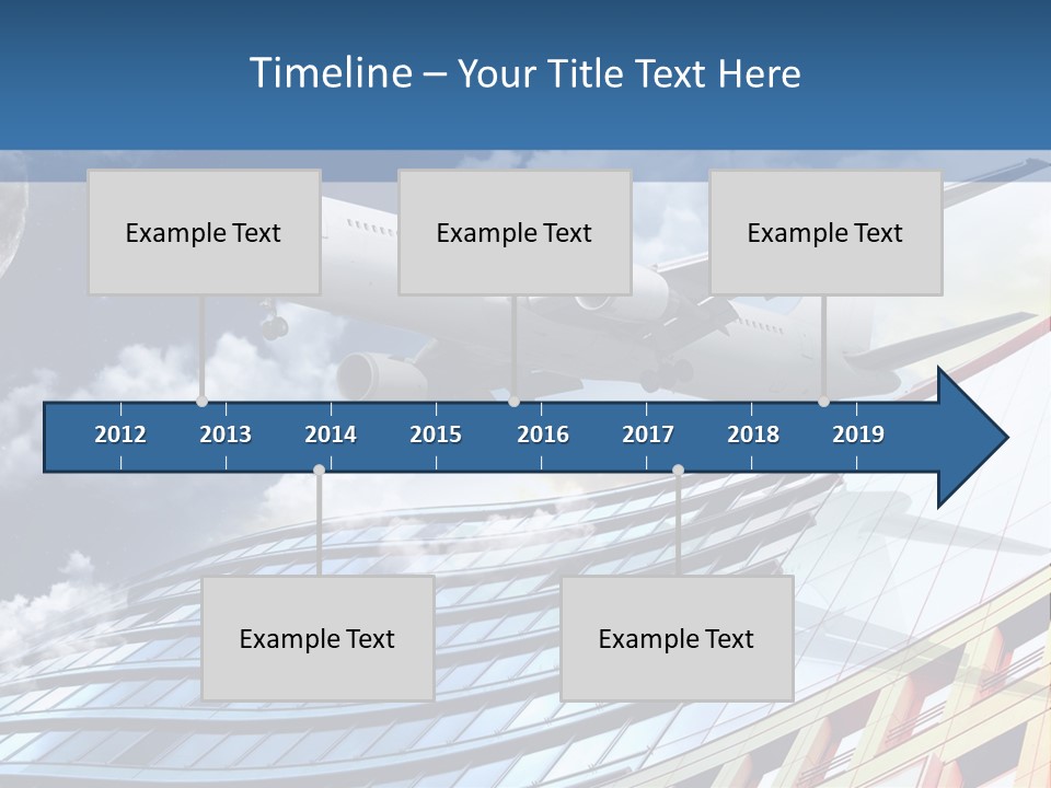 Transportation Airoplane Green PowerPoint Template