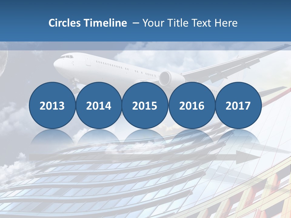 Transportation Airoplane Green PowerPoint Template