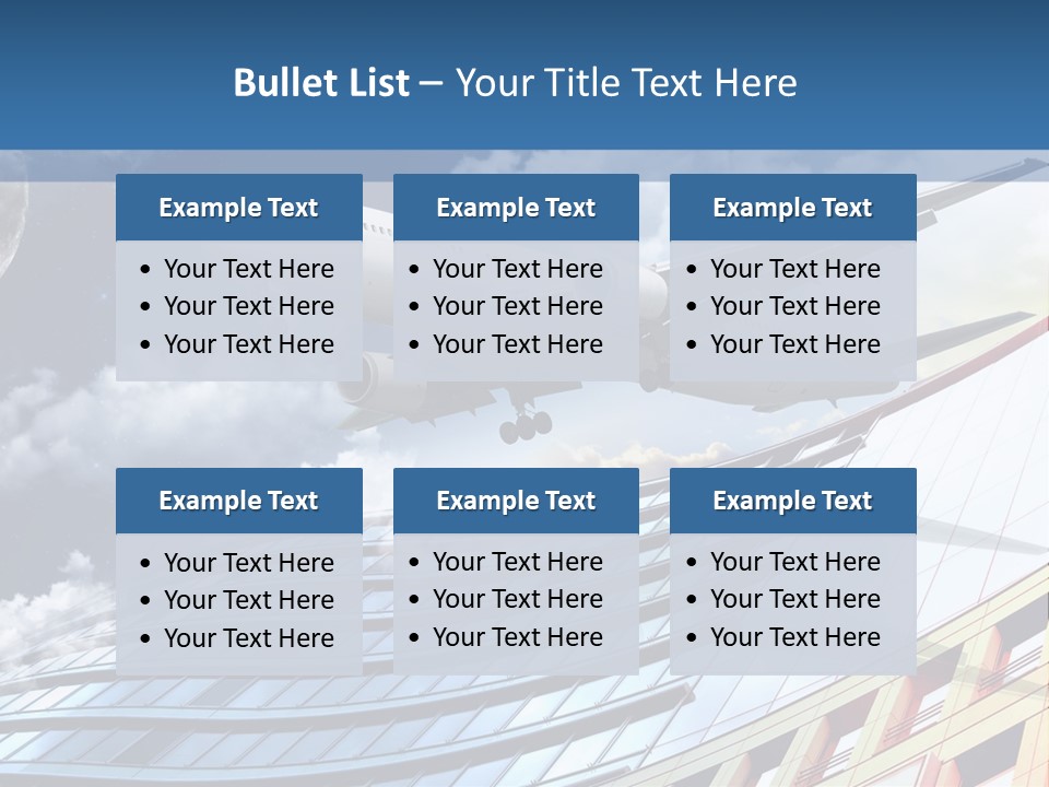 Transportation Airoplane Green PowerPoint Template
