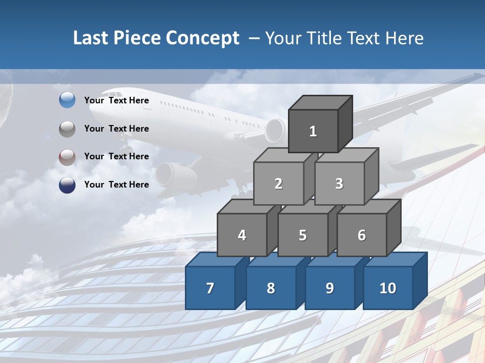 Transportation Airoplane Green PowerPoint Template