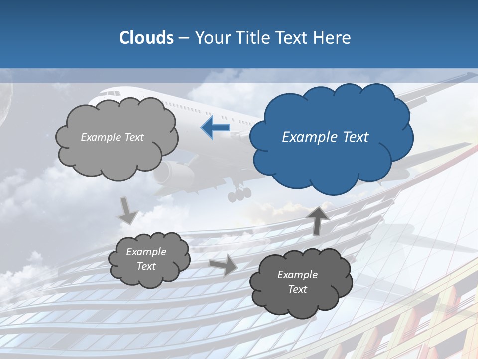 Transportation Airoplane Green PowerPoint Template