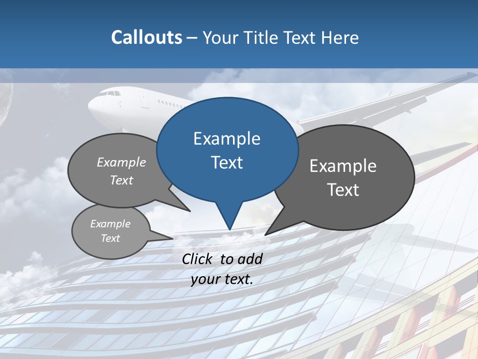 Transportation Airoplane Green PowerPoint Template