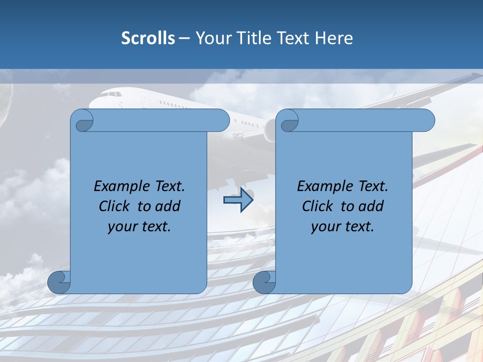 Transportation Airoplane Green PowerPoint Template