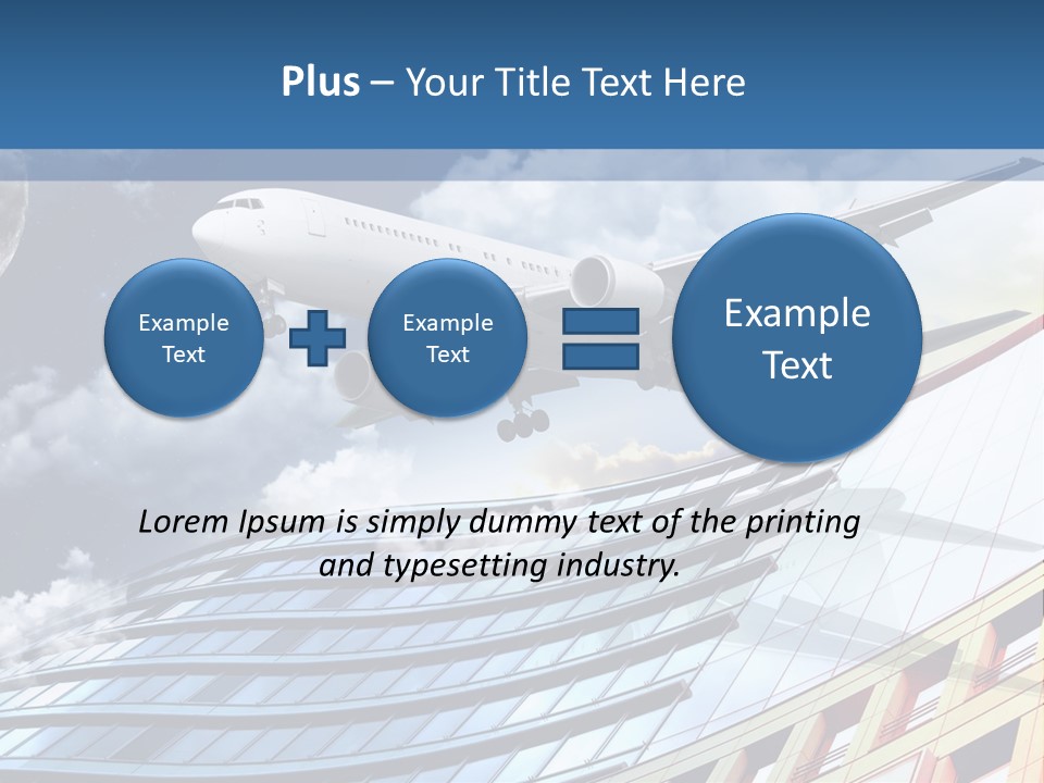 Transportation Airoplane Green PowerPoint Template