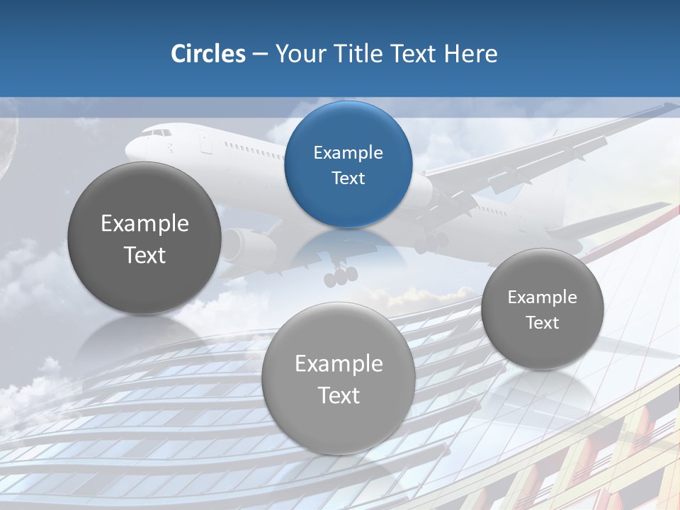 Transportation Airoplane Green PowerPoint Template