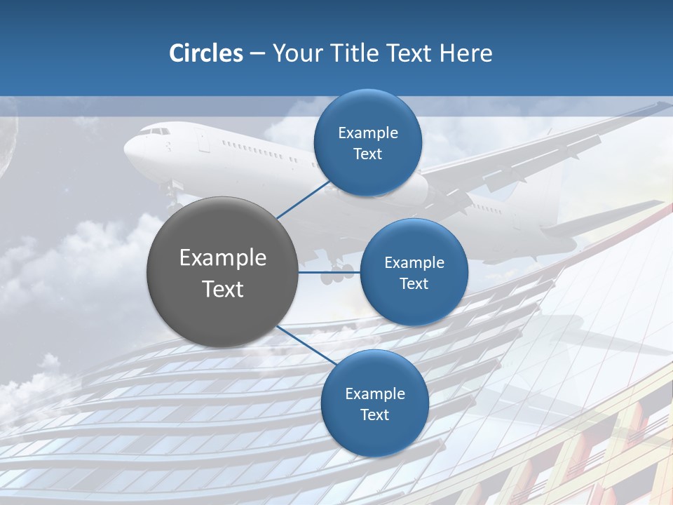 Transportation Airoplane Green PowerPoint Template